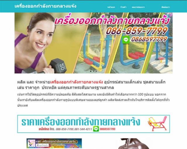 เว็บไซต์จําหน่ายเครื่องออกกําลังกายกลางแจ้ง